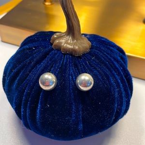 Sterling silver ball stud earrings